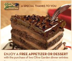 Olive Garden Coupon Free App Or Dessert With Purchase My Frugal
