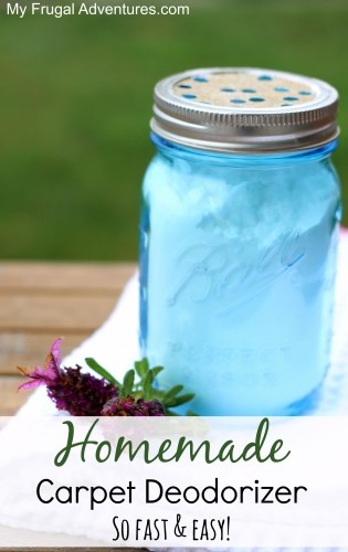 How to make homemade carpet deodorizer- so fast & easy and leaves the house smelling incredibly fresh!