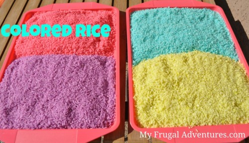 Easy Colored Rice for Children (Perfect for Spring Craft)
