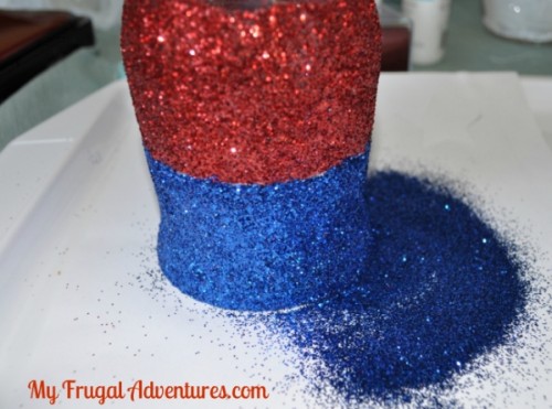 Giltter Jars (Perfect for Fourth of July)