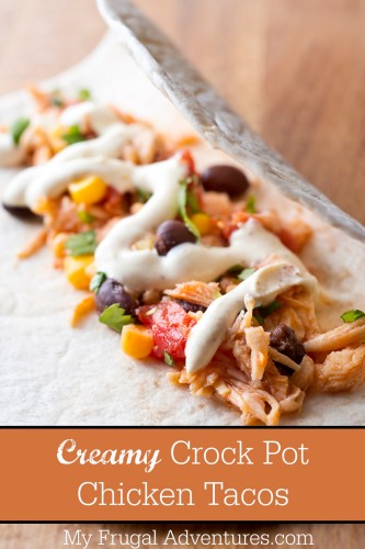 Creamy Crock Pot Chicken Tacos