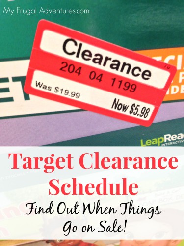 Target Clearance Schedule- a must read for any Target shopper.  When do things go on sale- by department.