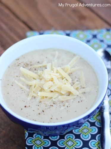 Creamy Cauliflower & White Cheddar Soup (without the cream!)