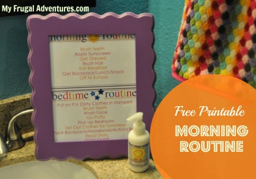 Free Printable Morning and Evening Routine Chart