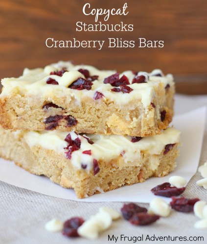 Copycat Starbucks Cranberry Bliss Bars Recipe- these are so delicious!