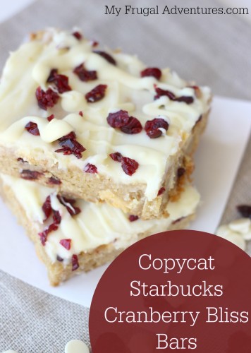 Copycat Starbucks Cranberry Bliss Bars- these are AMAZING!