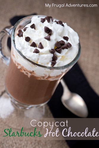 copycat Starbucks hot chocolate recipe- this is so simple and the best hot chocolate you will try!