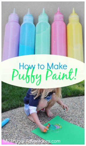 How to Make Puffy Paint- a few ingredients you probably have on hand!