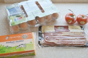 Bacon, Tomato and Cheese Frittata Recipe
