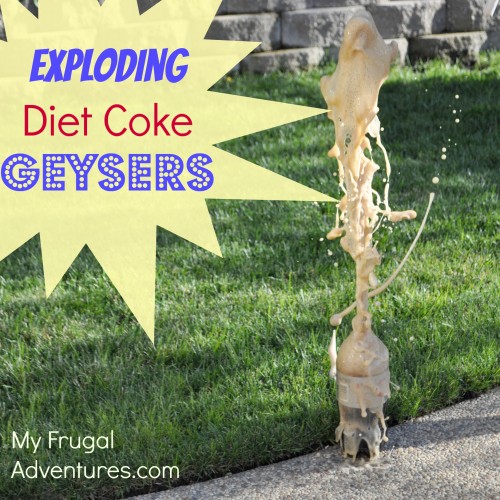 Exploding Diet Soda Geyser {Fun Kid's Activity!}