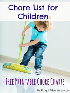 Chore chart for children