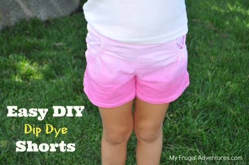 Easy DIY Dip Dye shorts