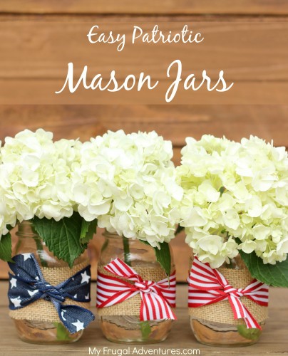 Easy Patriotic Mason Jars