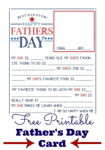Free Father's Day Printable Card