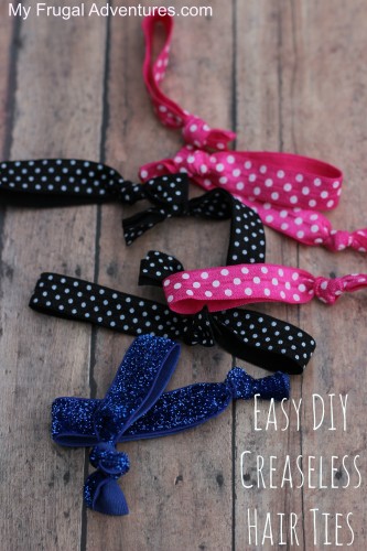 How to Make Creaseless Hair Ties - so simple and these cost about $.40 each to make!