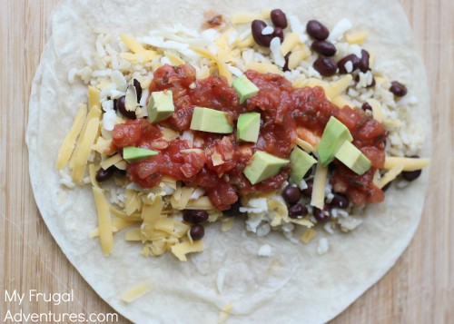 Mexican Black Bean Wrap- just like Chipotle