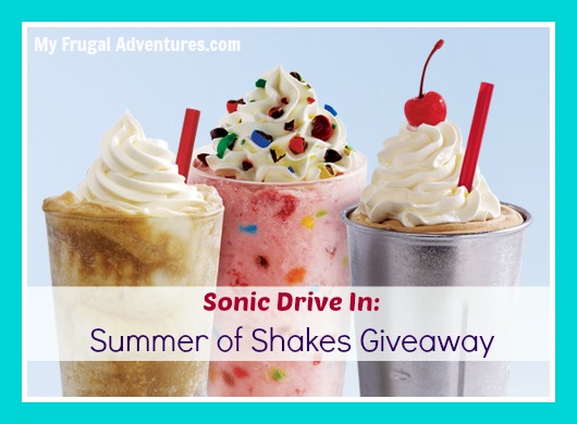 {CLOSED} Sonic: Summer of Shakes Giveaway - My Frugal Adventures