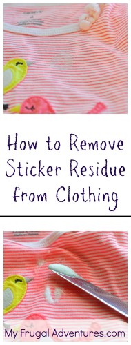 How to remove sticker residue from clothing