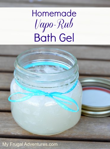 Homemade Vapo Rub bath gel
