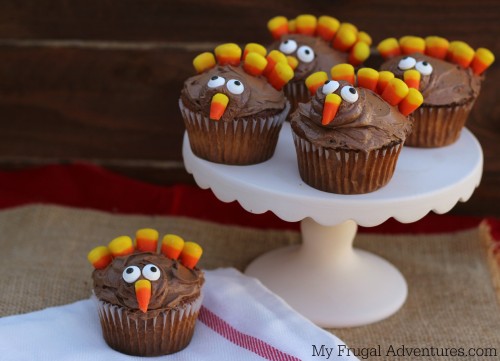 How to Make Turkey Cupcakes - so cute and so easy!