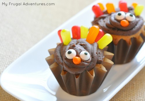 Fun Turkey Cupcakes for Thanksgiving