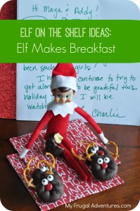 elf on the shelf ideas- rudolph donuts