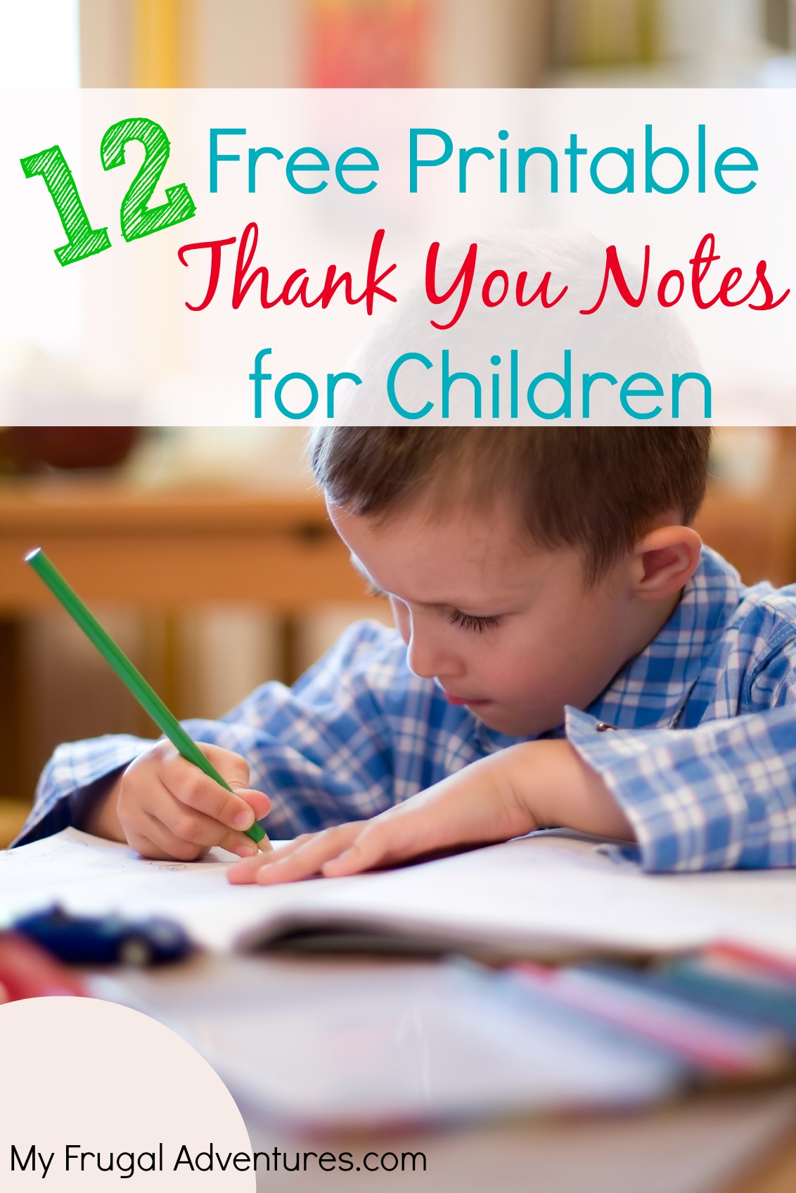 Children S Thank You Notes Free Printable