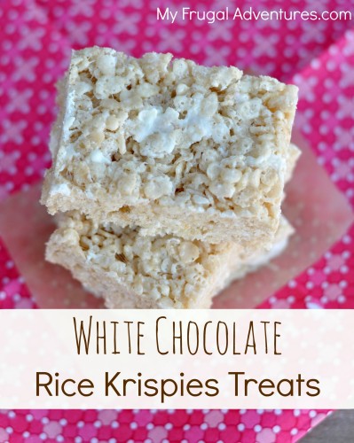 White Chocolate Rice Krispies Treats- so addicting!