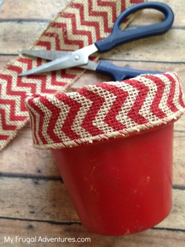 Easy Fabric Covered Flower Pot