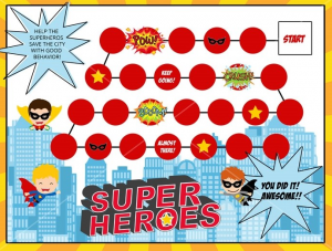 super hero chart
