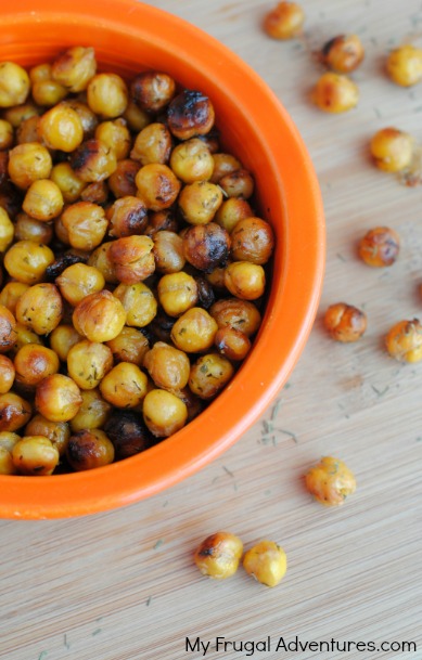 Ranch Roasted Chickpeas- a fantastic crunchy snack!