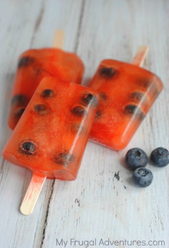Blueberry and Fruit Punch Popsicles