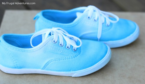 DIY Ombre Canvas Shoes- so easy and less then $10 to make!