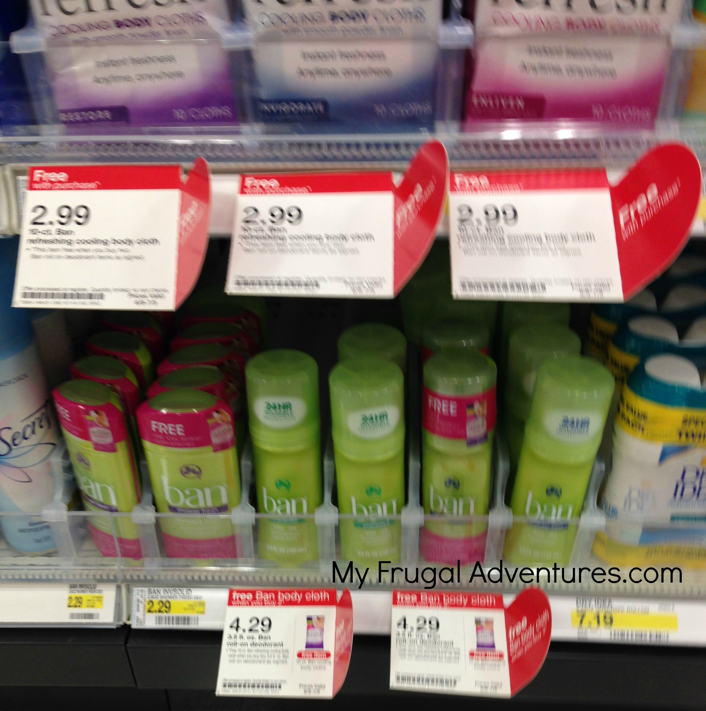Target: Free Ban Cooling Cloths When You Buy 2 Deodorant {$.86 each} - My  Frugal Adventures