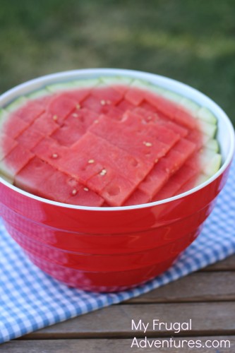 How to Cut a Watermelon into sticks- so easy!