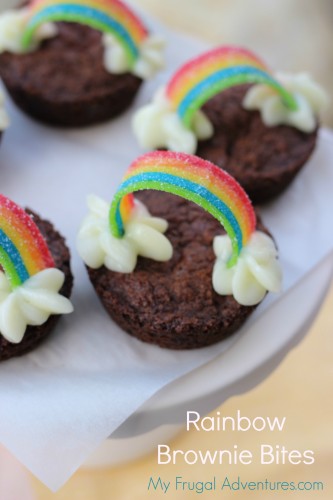 How to Make Rainbow Brownie Bites- perfect for parties!