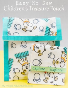 Easy No Sew Children's Treasure Pouch - My Frugal Adventures