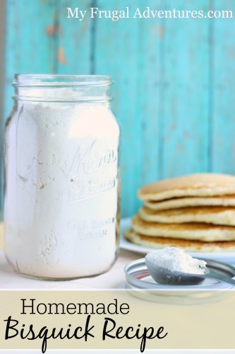 Homemade Bisquik Recipe- for fast & easy light fluffy pancakes.