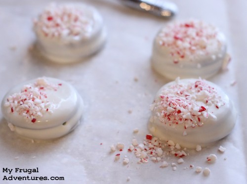 White Chocolate and Peppermint Oreos