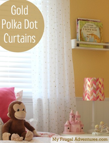DIY Gold Polka Dot Curtains