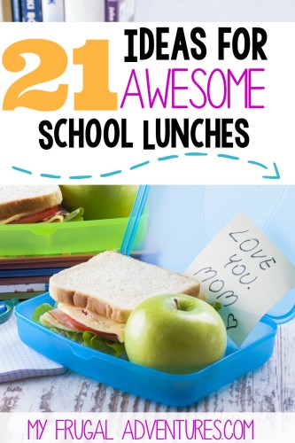 Breakfast for a school children - ready to eat - sandwich with a green apple