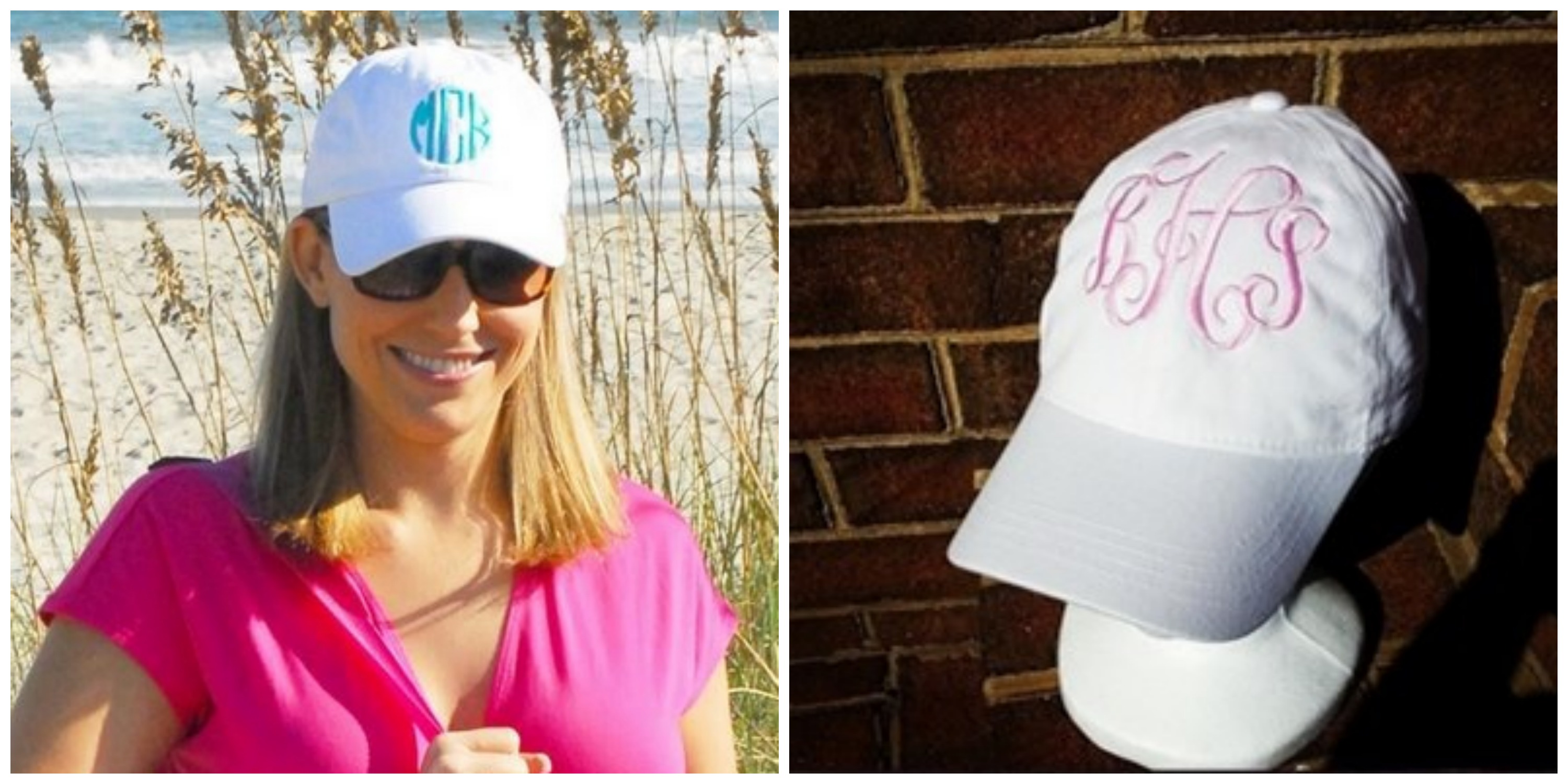 cute monogram hats