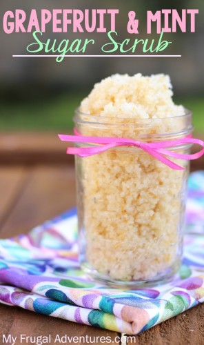 Grapefruit and Mint Sugar Scrub Recipe- clean and fresh for Spring!