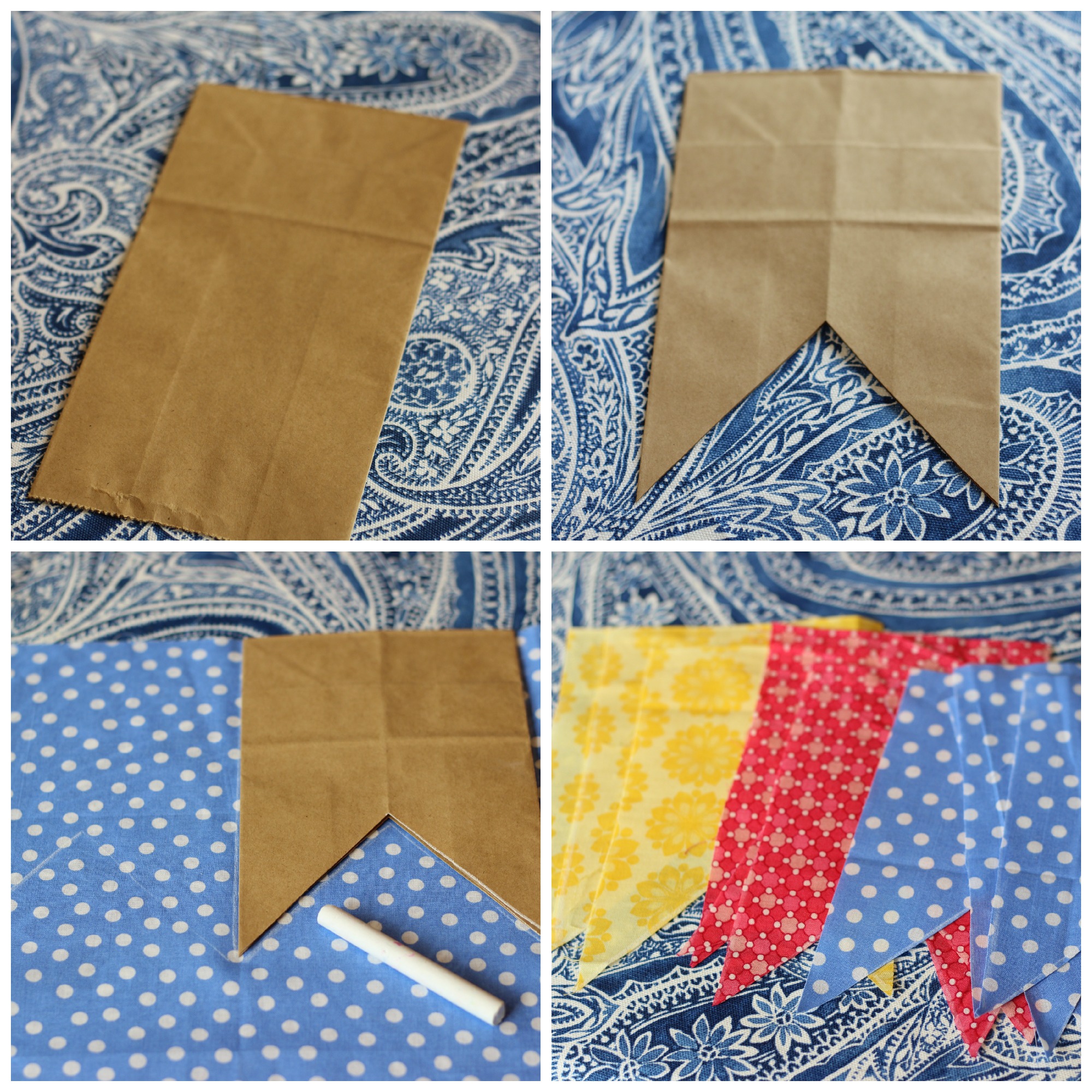 How to Make Fabric Bunting {No Sew!} - My Frugal Adventures