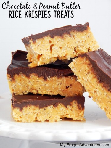 Chocolate and Peanut Butter Rice Krispies Treats