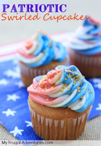 Patriotic Swirled Cupcakes