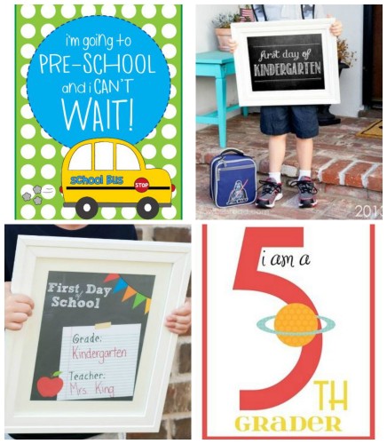 First Day of School printables