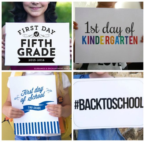 First Day of School printables