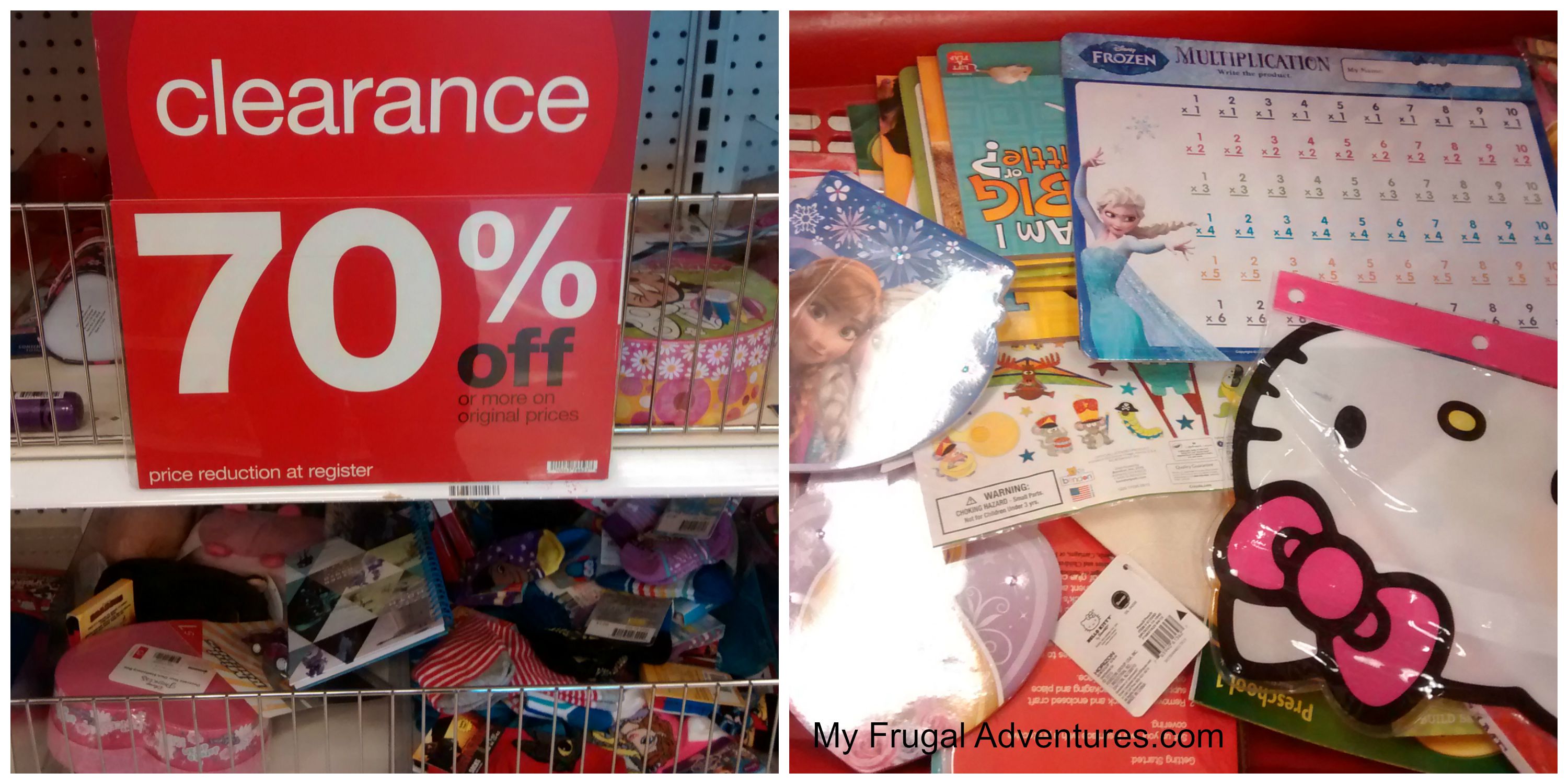 Target Dollar Spot Clearance Items 70% off