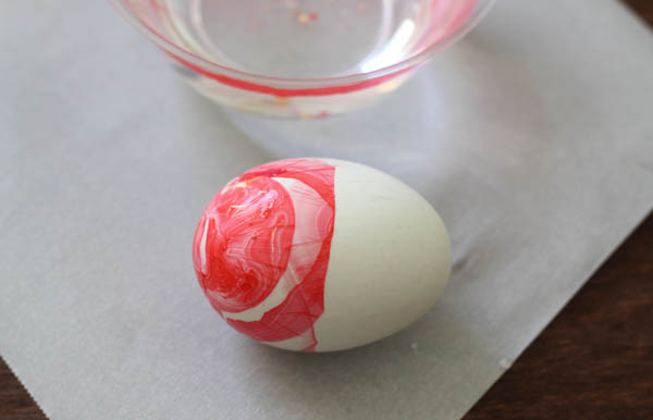 Nail polish dyed eggs 5